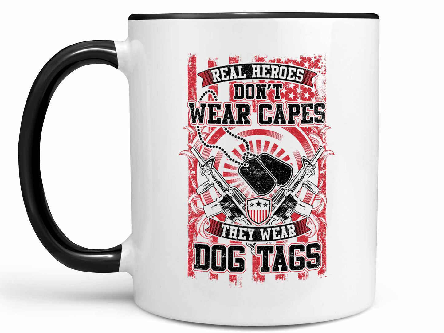 Real Heroes Wear Dog Tags Coffee Mug