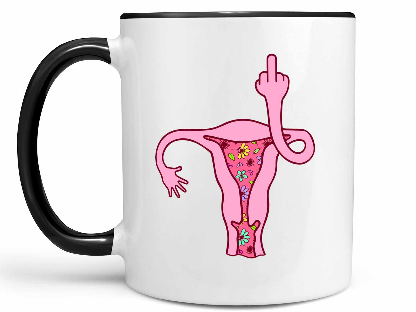 Uterus Middle Finger Coffee Mug