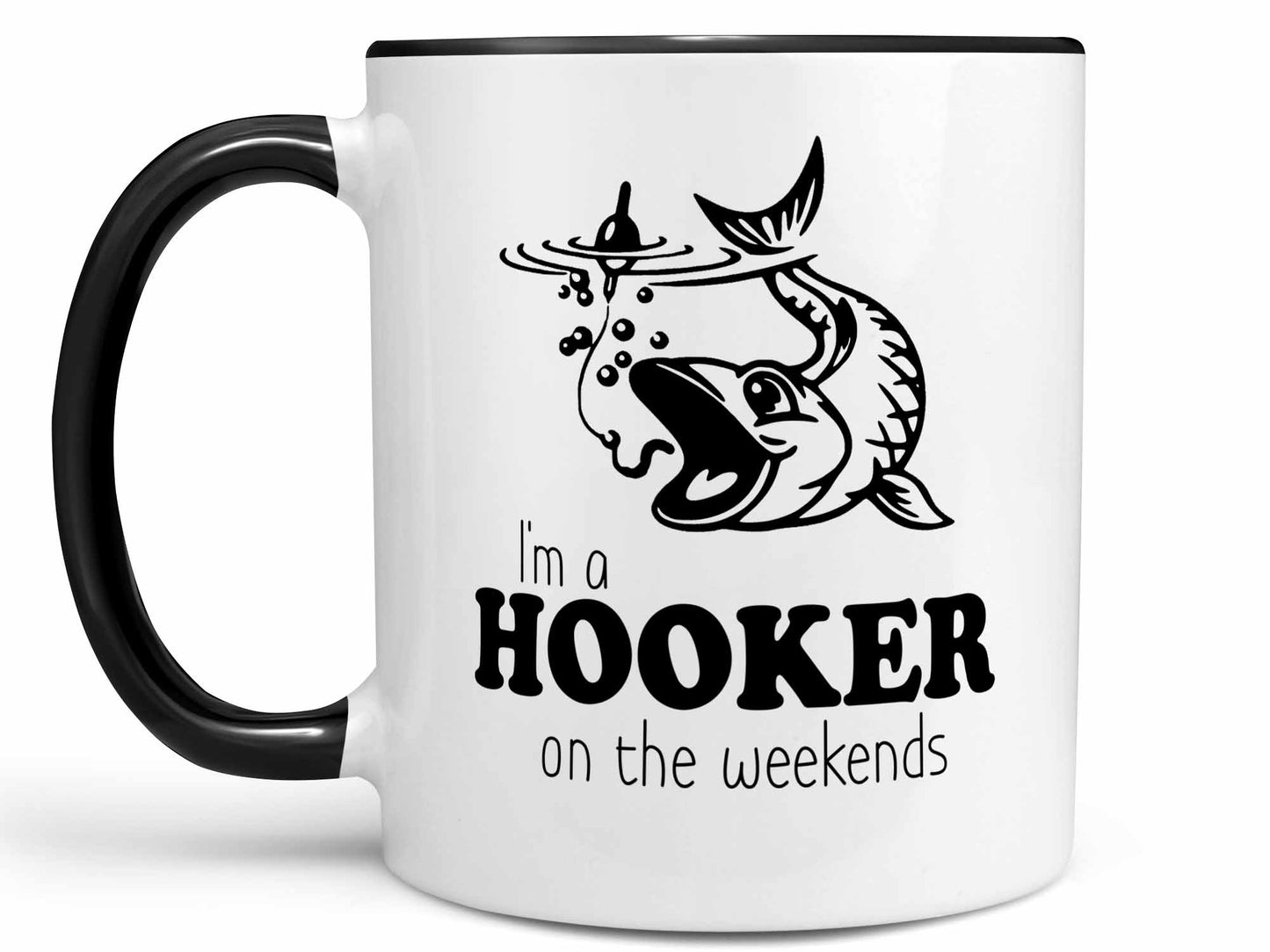Hooker on the Weekends Fishing Coffee Mug
