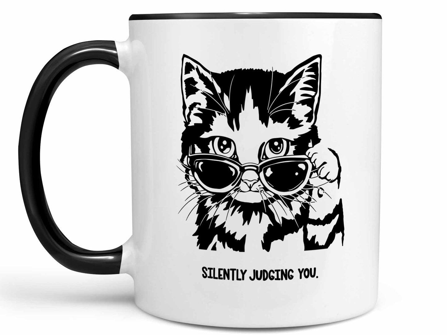 Silently Judging Cat Coffee Mug