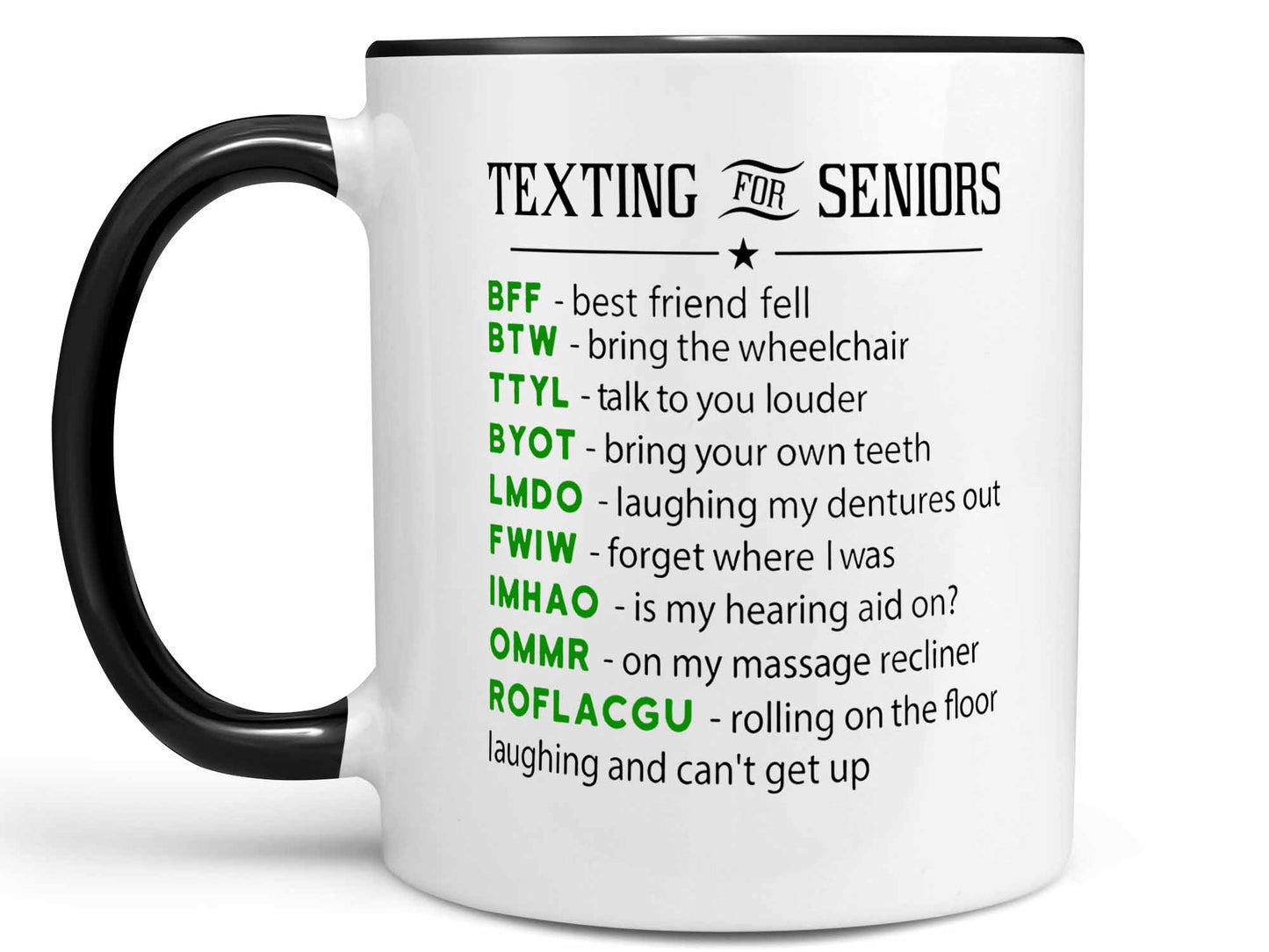 Texting for Seniors Coffee Mug