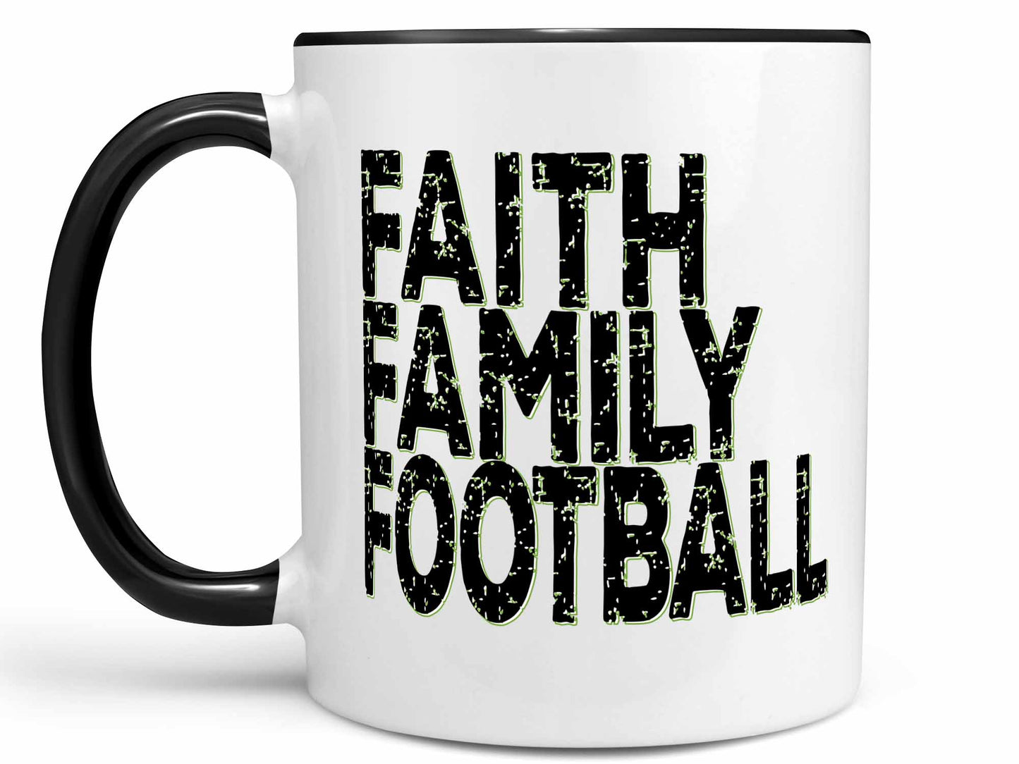 Faith Family Football Coffee Mug