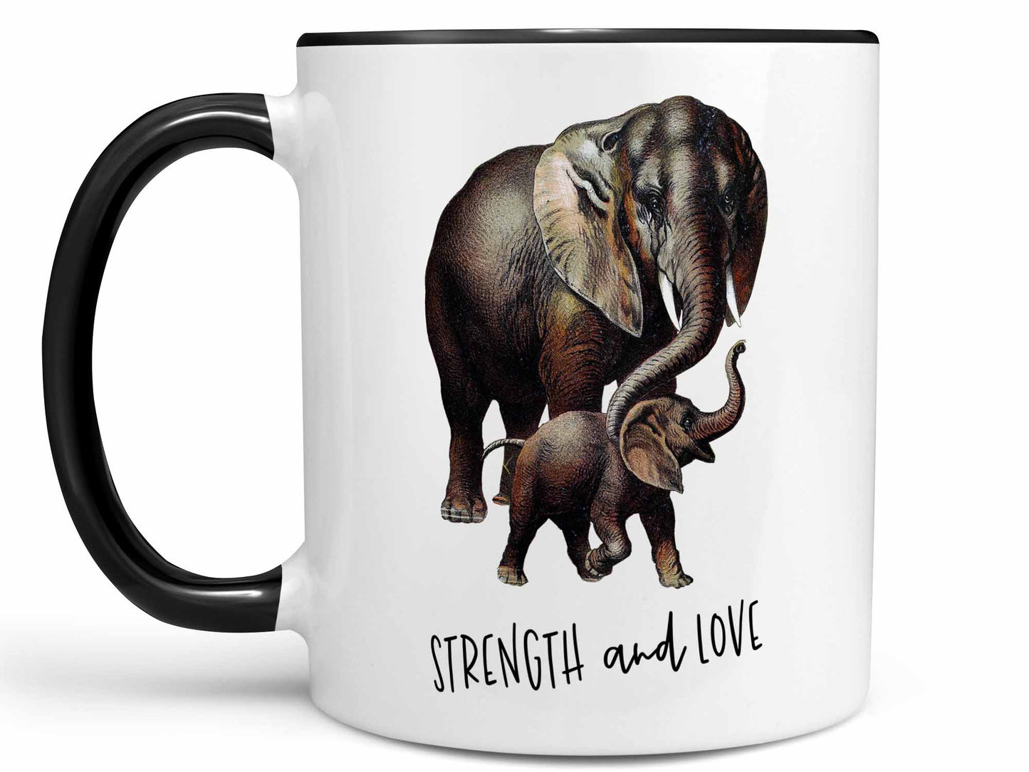 Strength and Love Elephant Coffee Mug