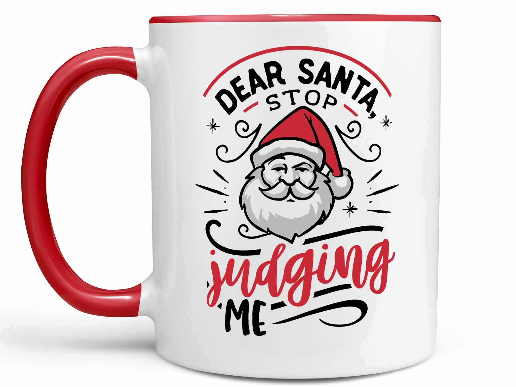 Santa Stop Judging Coffee Mug