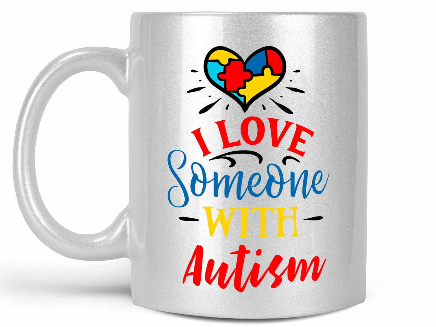 I Love Someone with Autism Coffee Mug