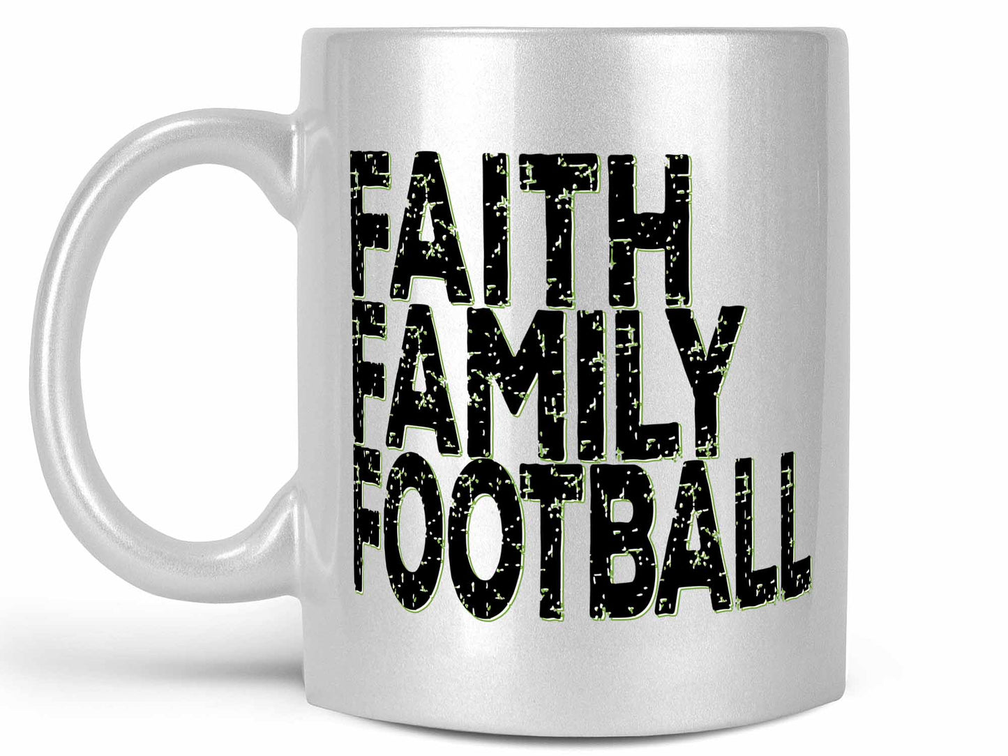 Faith Family Football Coffee Mug