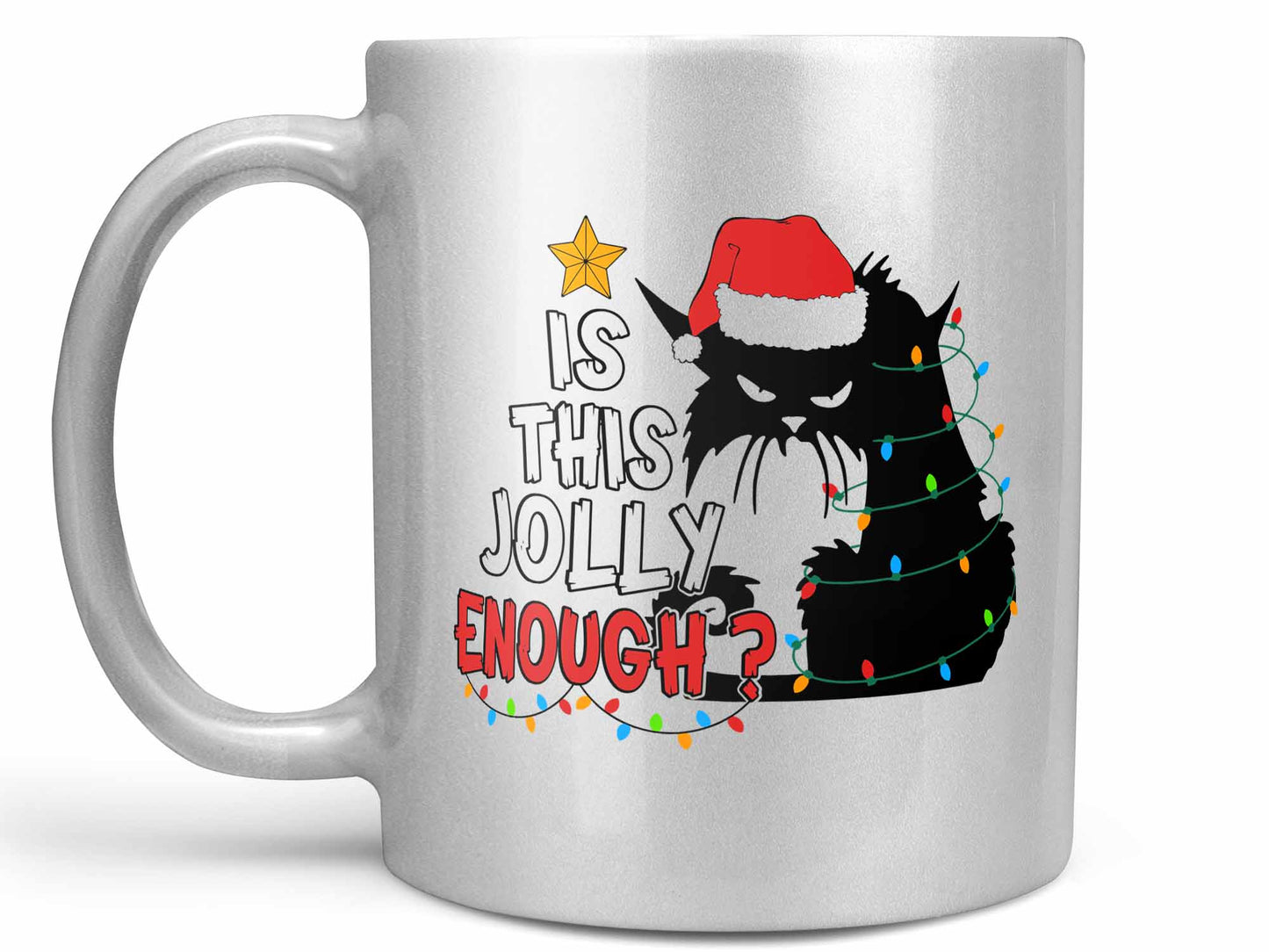 Jolly Cat Christmas Coffee Mug