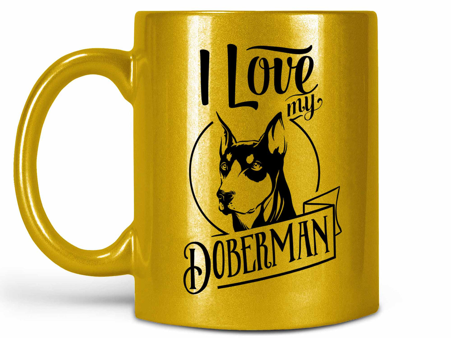 I Love My Doberman Coffee Mug