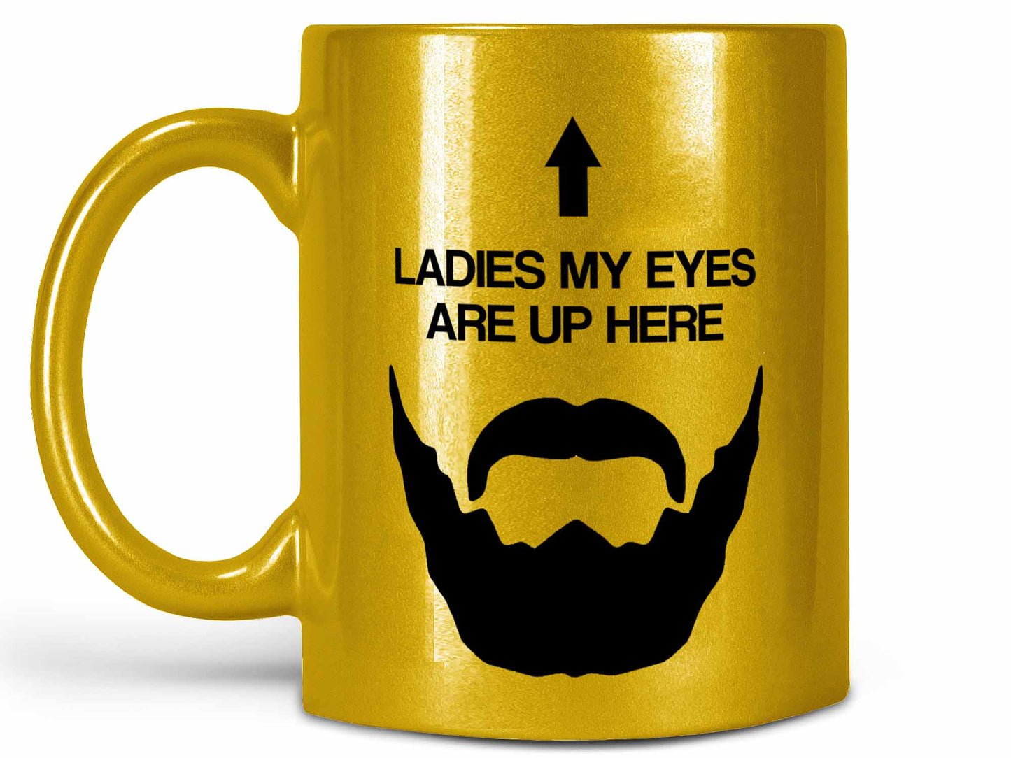 Eyes Up Here Beard Coffee Mug