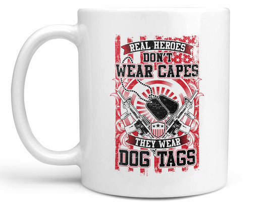Real Heroes Wear Dog Tags Coffee Mug