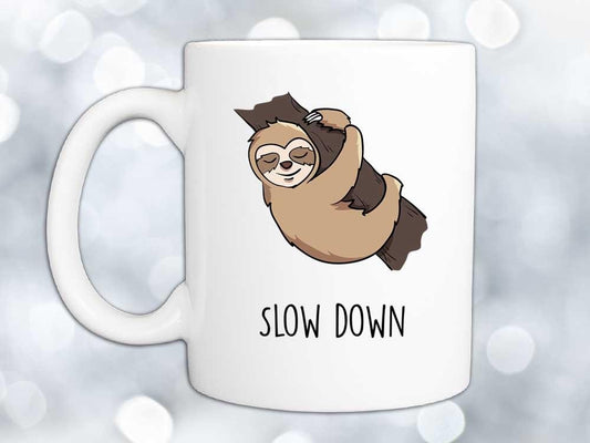 Slow Down Sloth Coffee Mug
