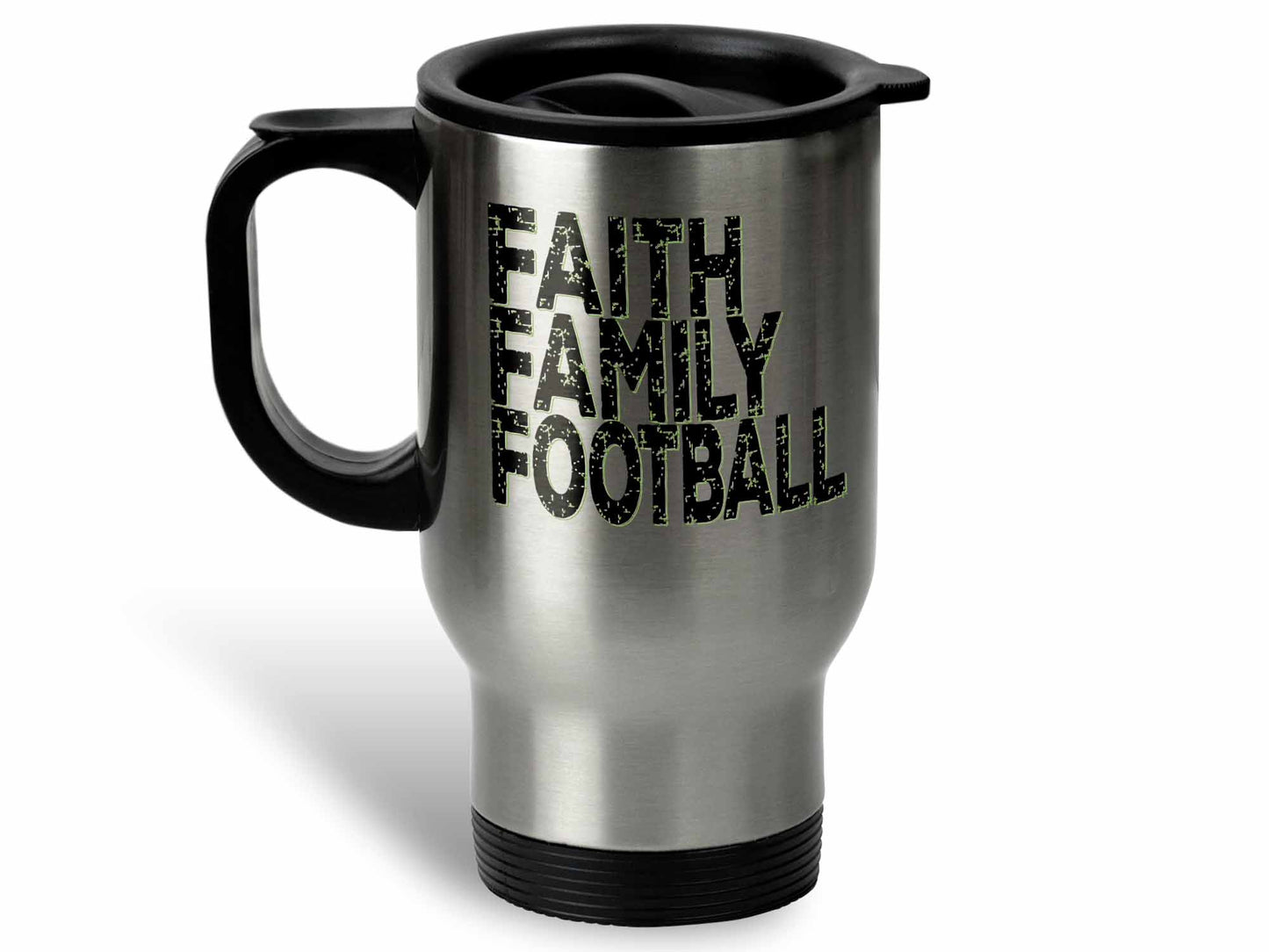 Faith Family Football Coffee Mug