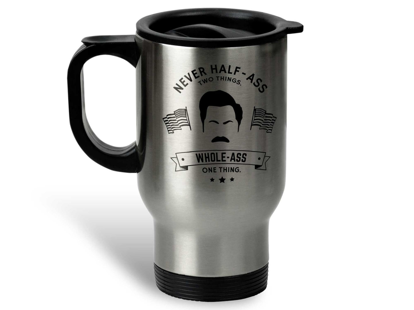 Half Ass Ron Swanson Coffee Mug