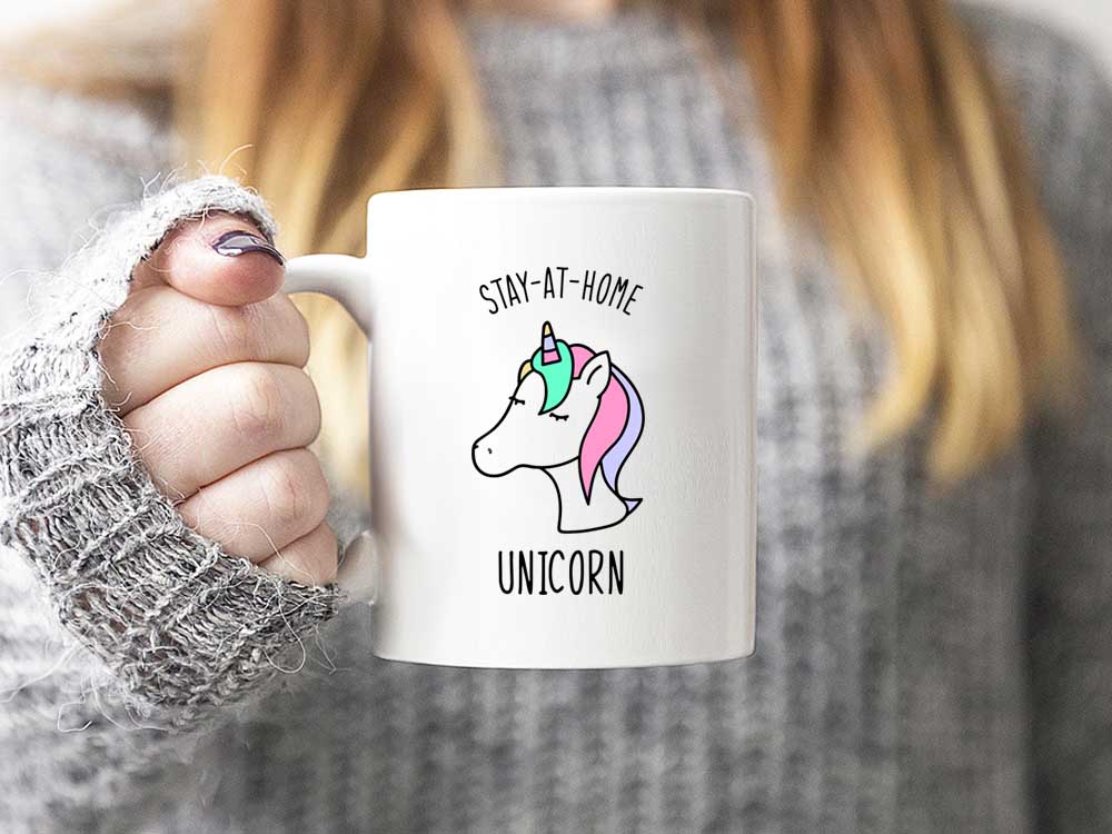 Stay At Home Unicorn Coffee Mug