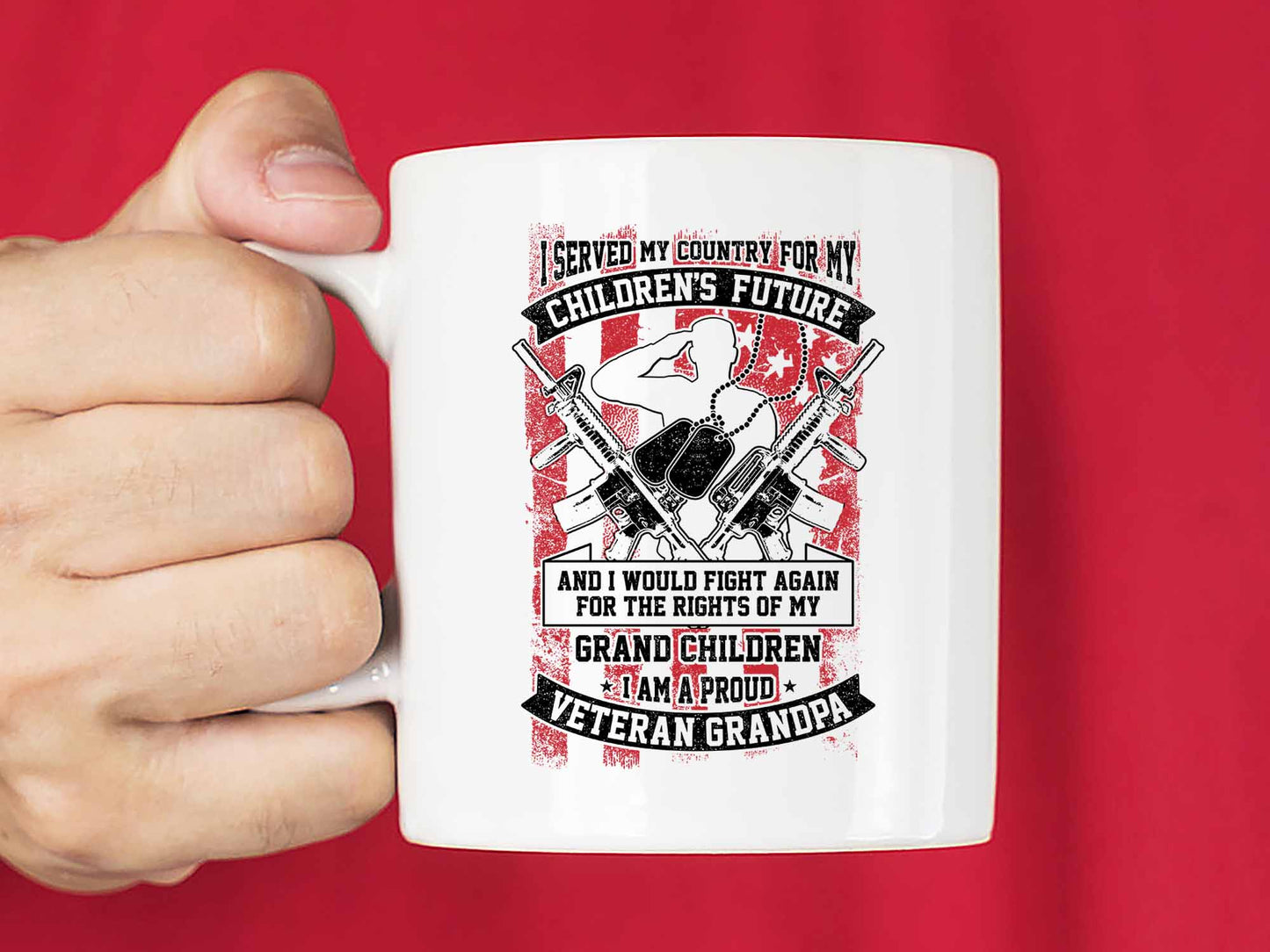 Proud Veteran Grandpa Coffee Mug