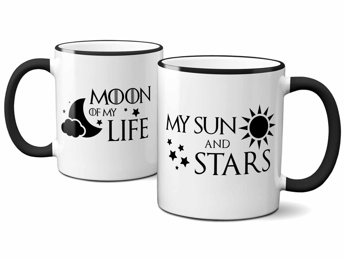 His and Hers Moon and Sun Mugs