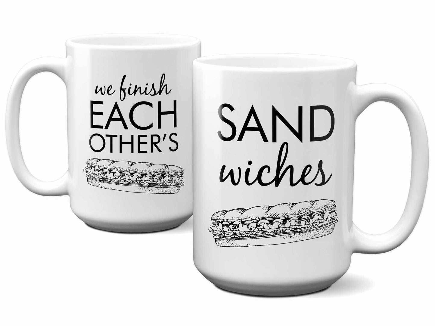 His and Hers Sandwiches Coffee Mugs