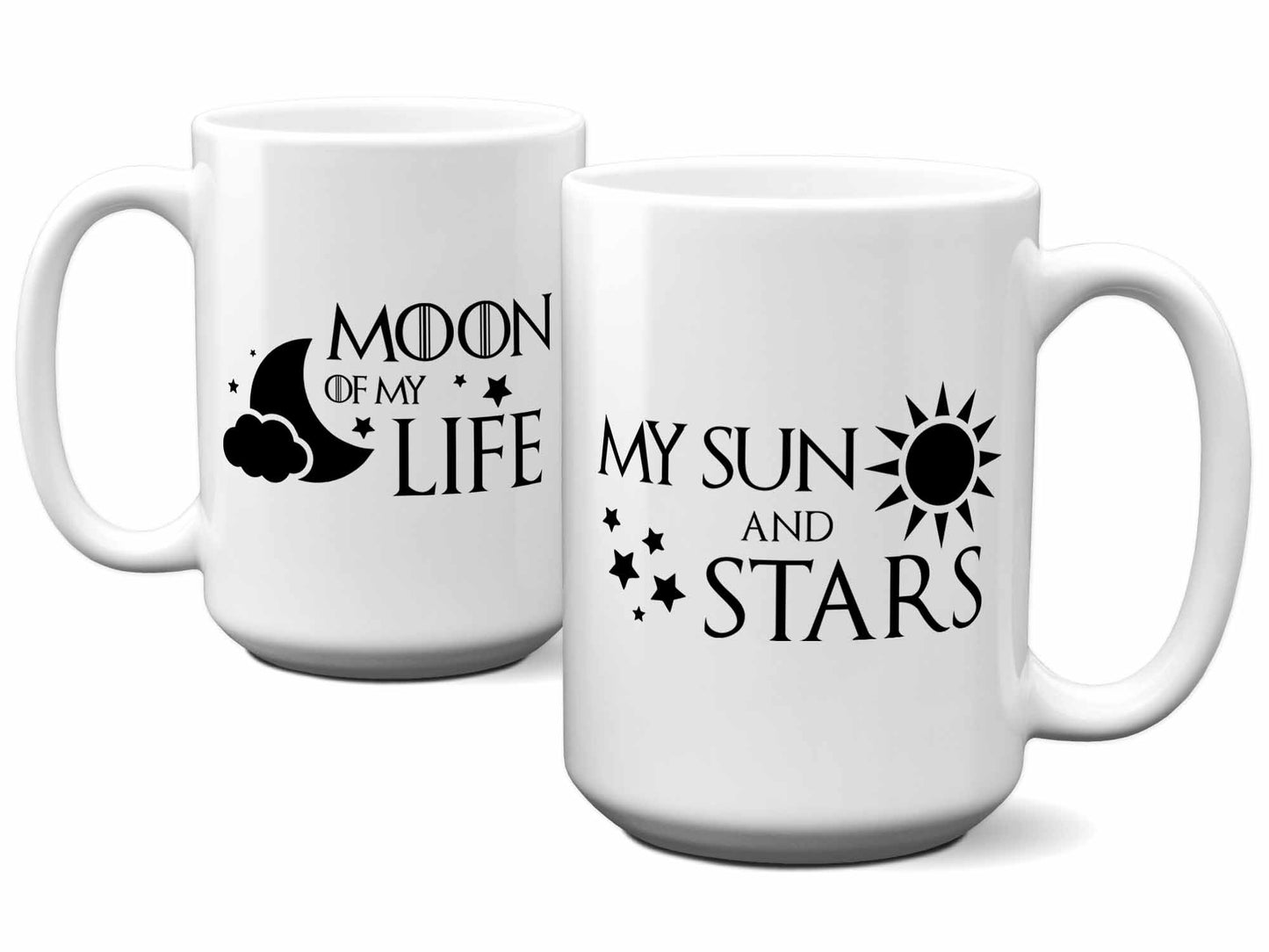 His and Hers Moon and Sun Mugs