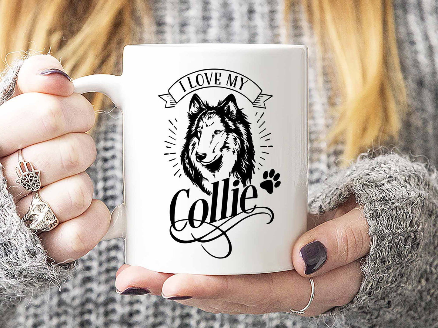 I Love My Collie Coffee Mug