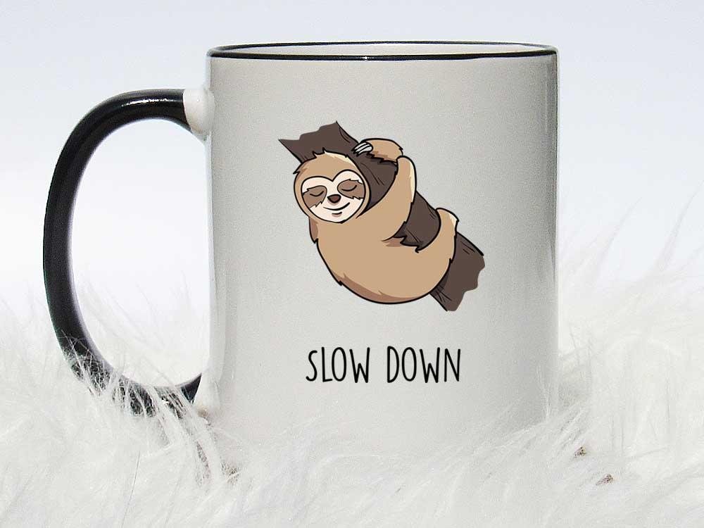 Slow Down Sloth Coffee Mug