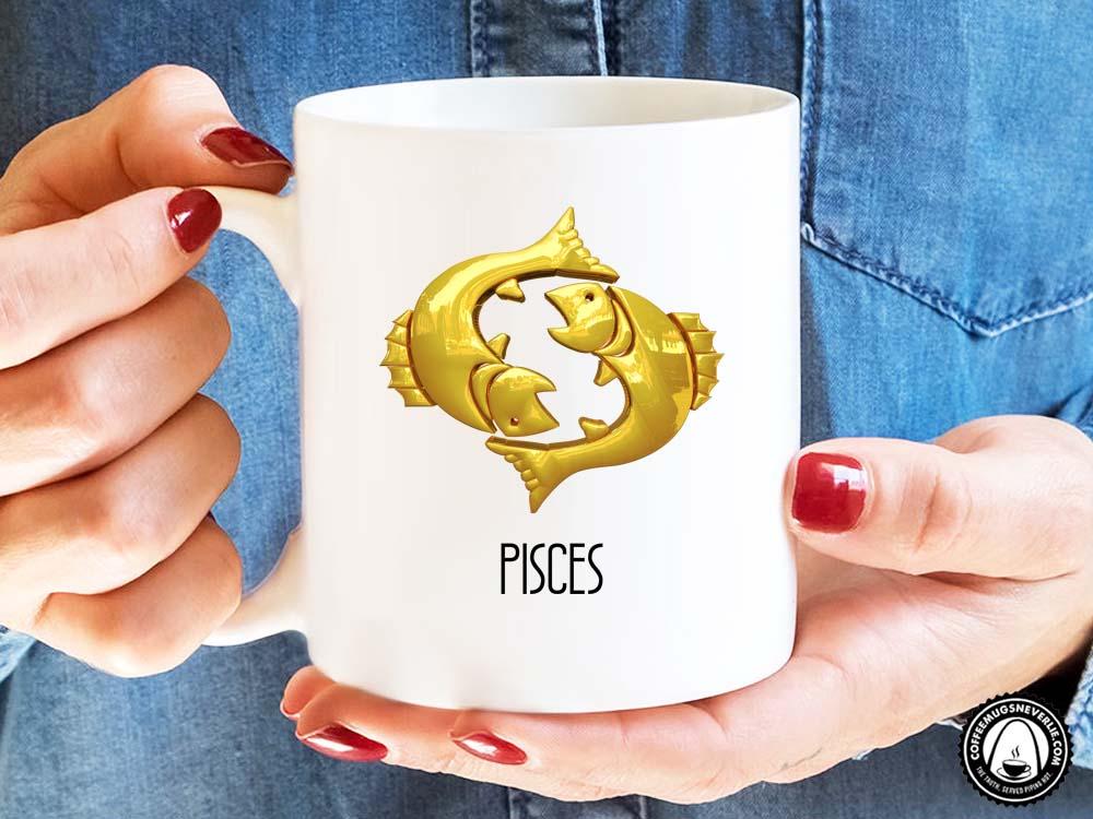 Pisces Gold Coffee Mug