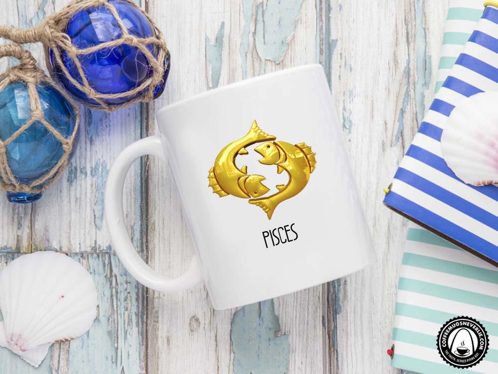 Pisces Gold Coffee Mug