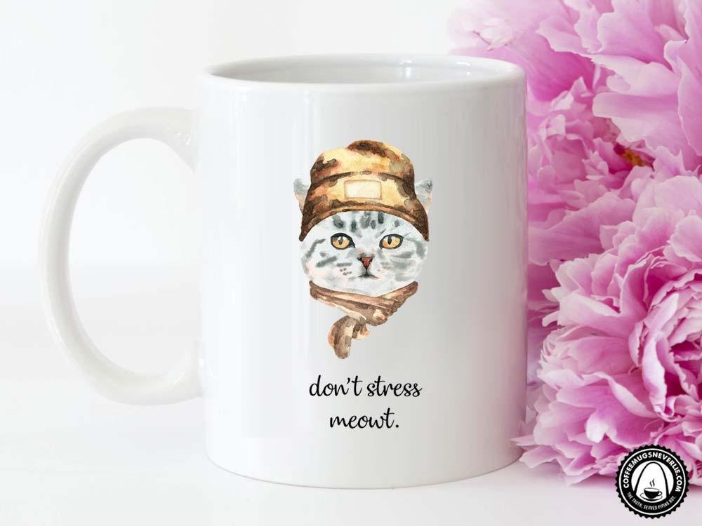 Don't Stress Meowt Cool Cat Coffee Mug