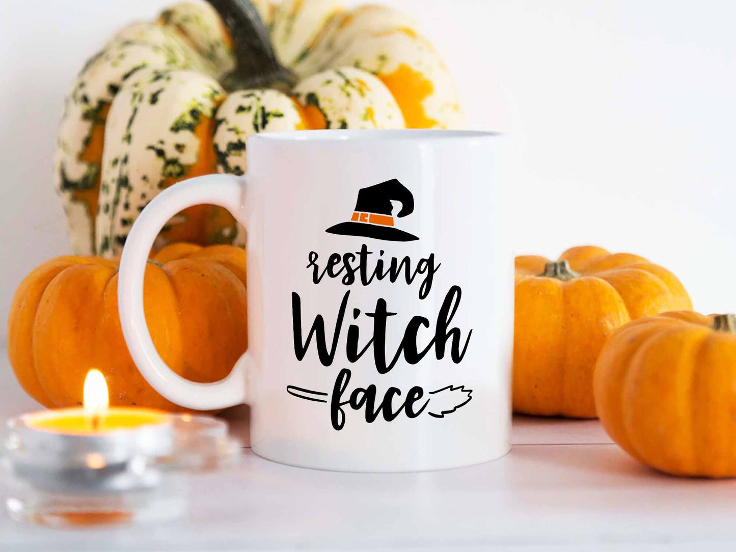 Resting Witch Face Halloween Coffee Mug