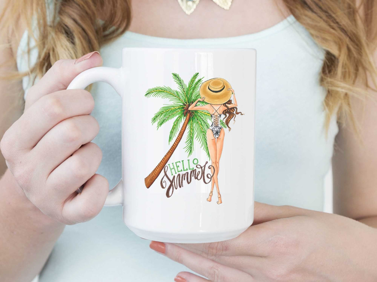 Hello Summer Girl Coffee Mug