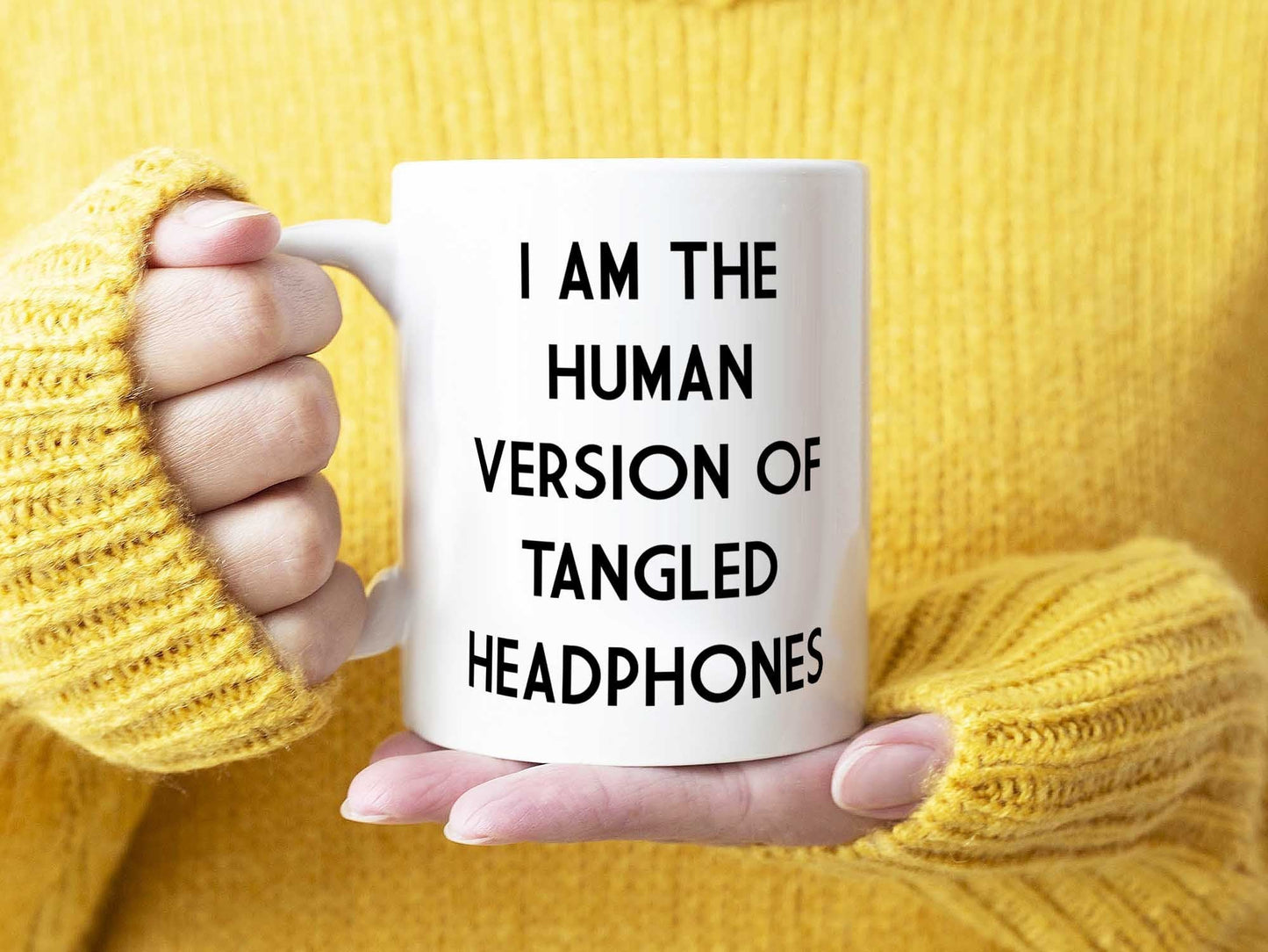 Tangled Headphones Coffee Mug