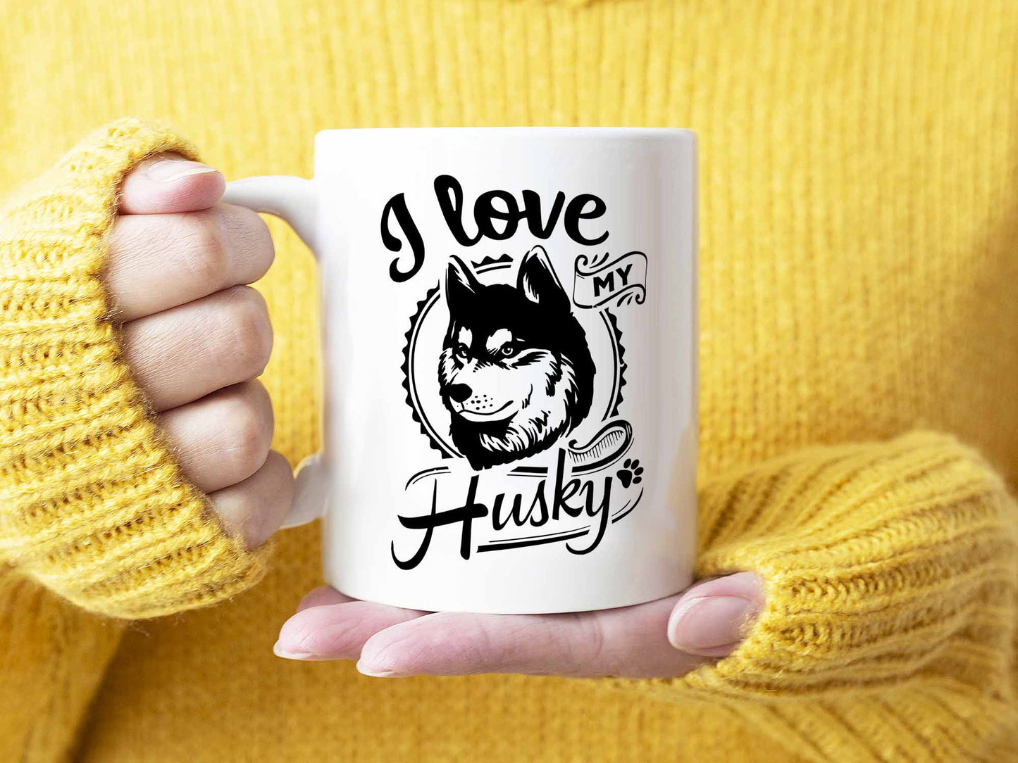 I Love My Husky Coffee Mug