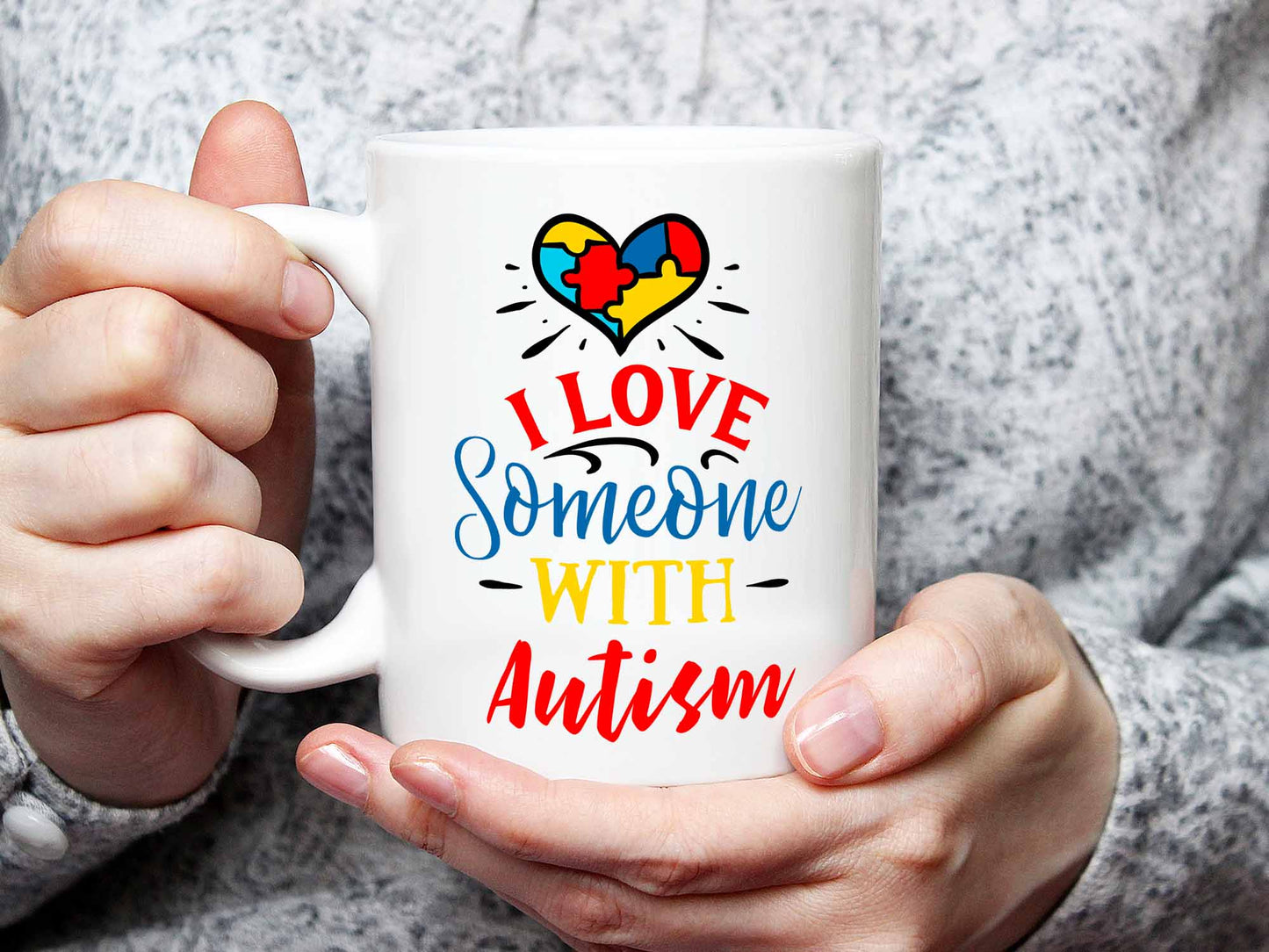 I Love Someone with Autism Coffee Mug