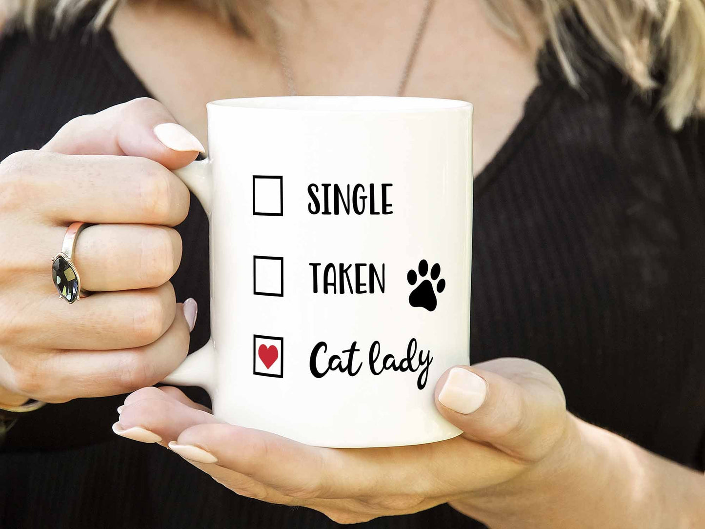 Single Taken Cat Lady Coffee Mug
