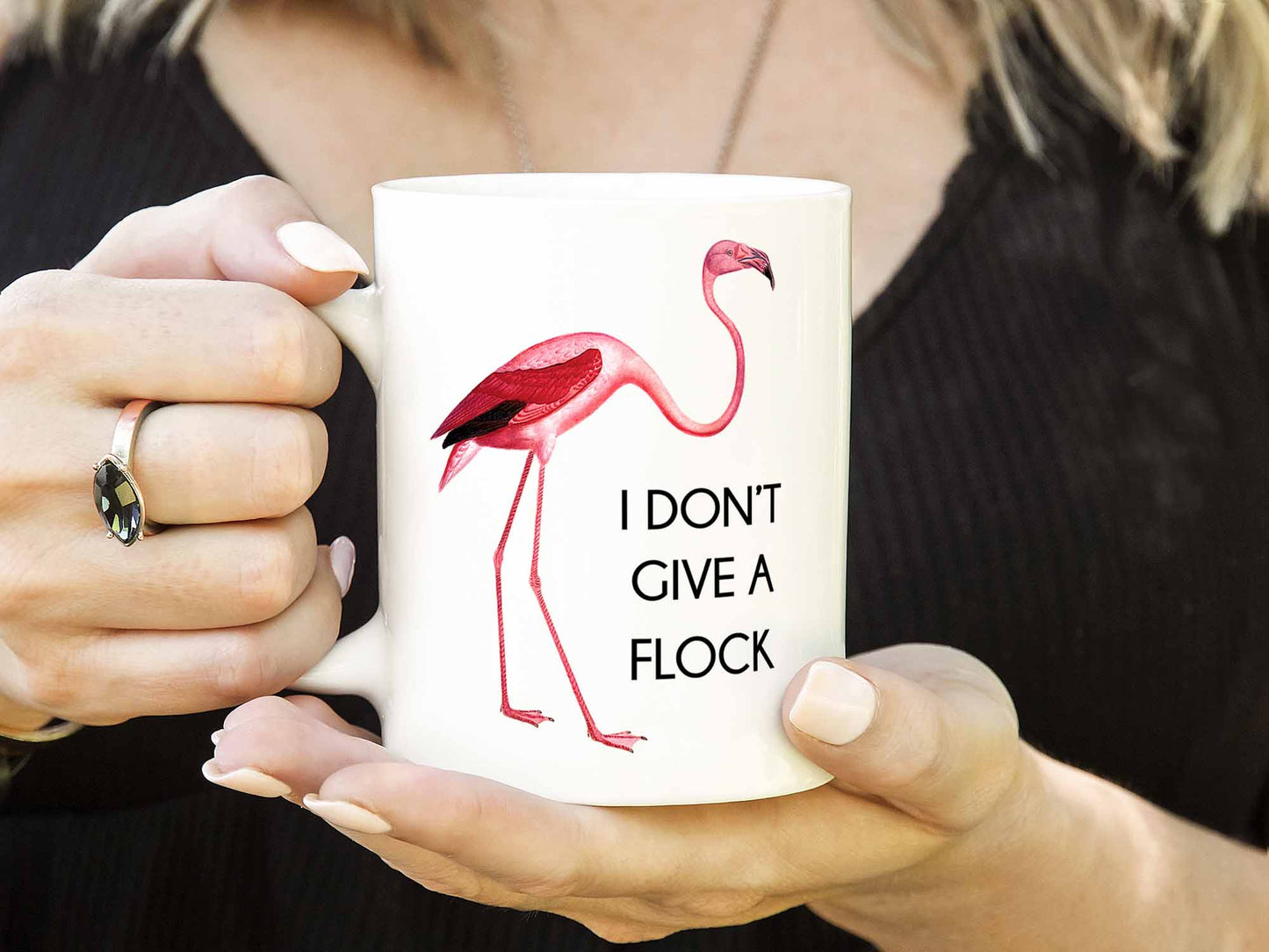 Don't Give a Flock Flamingo Coffee Mug