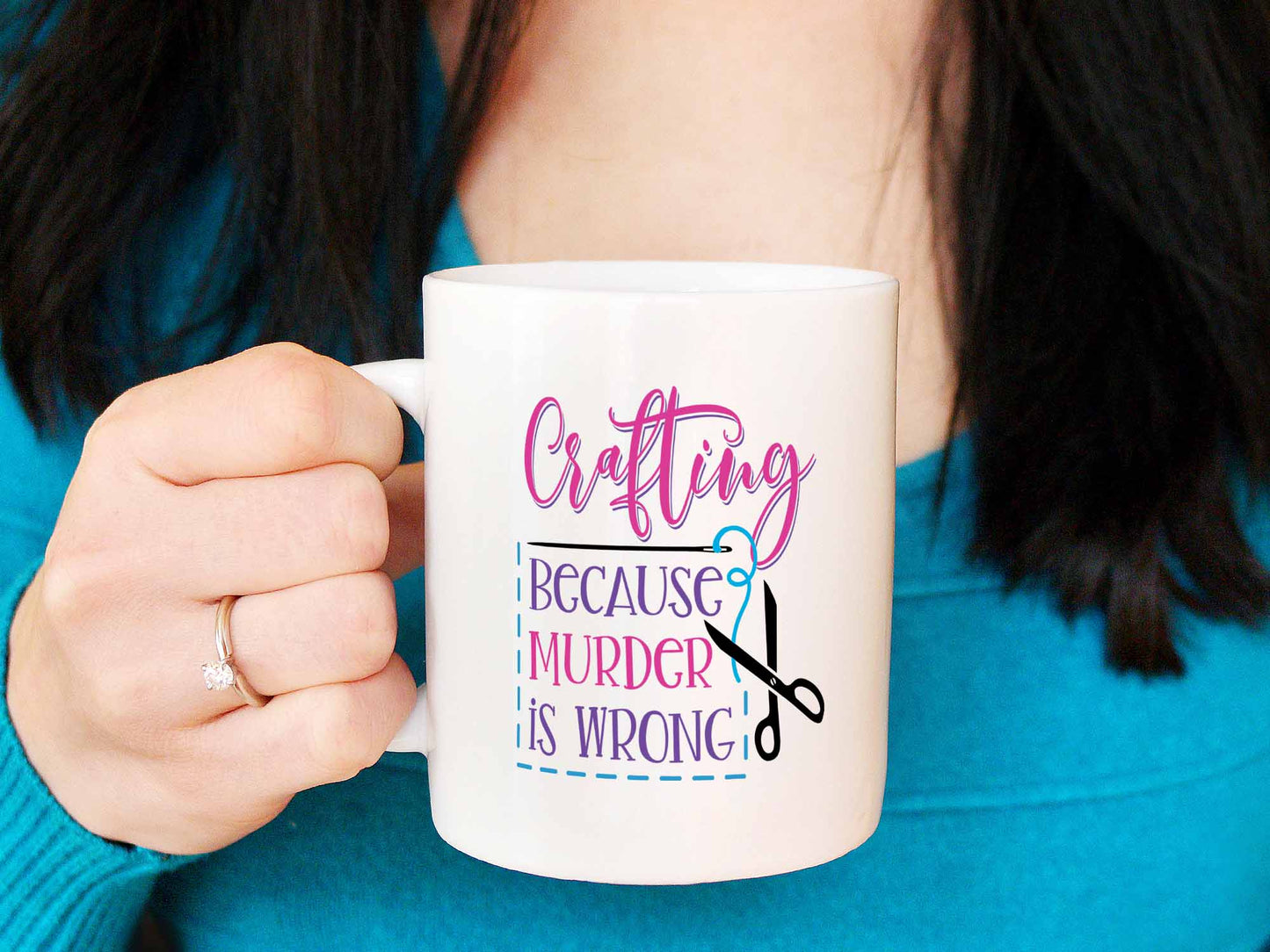 Crafting Because Murder Coffee Mug