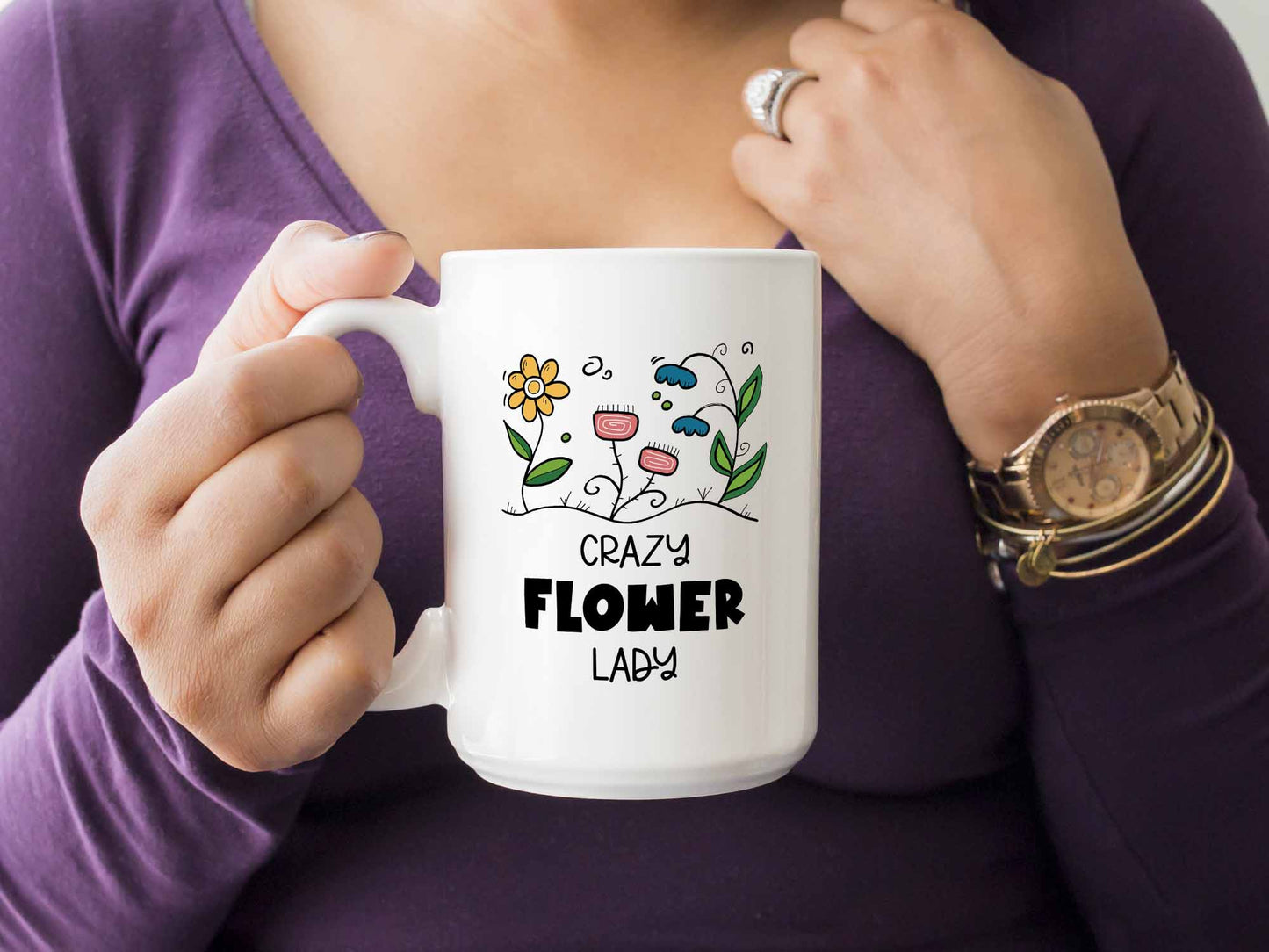 Crazy Flower Lady Coffee Mug