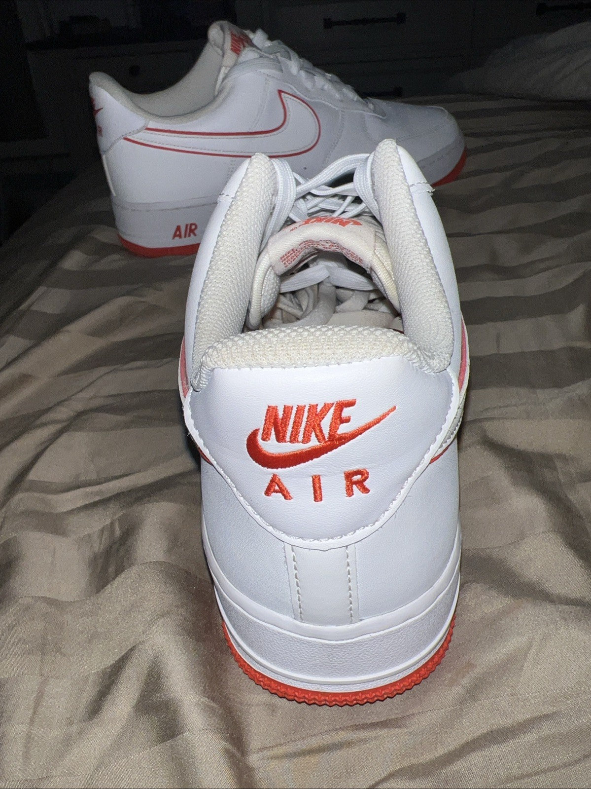 Size 10 - Nike Air Force 1 '07 White Picante Red