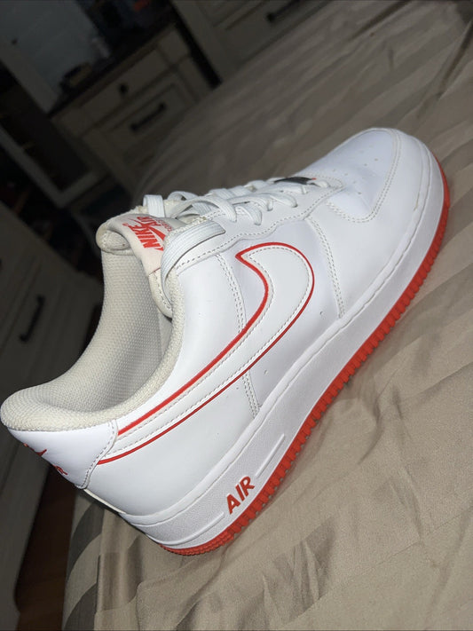 Size 10 - Nike Air Force 1 '07 White Picante Red