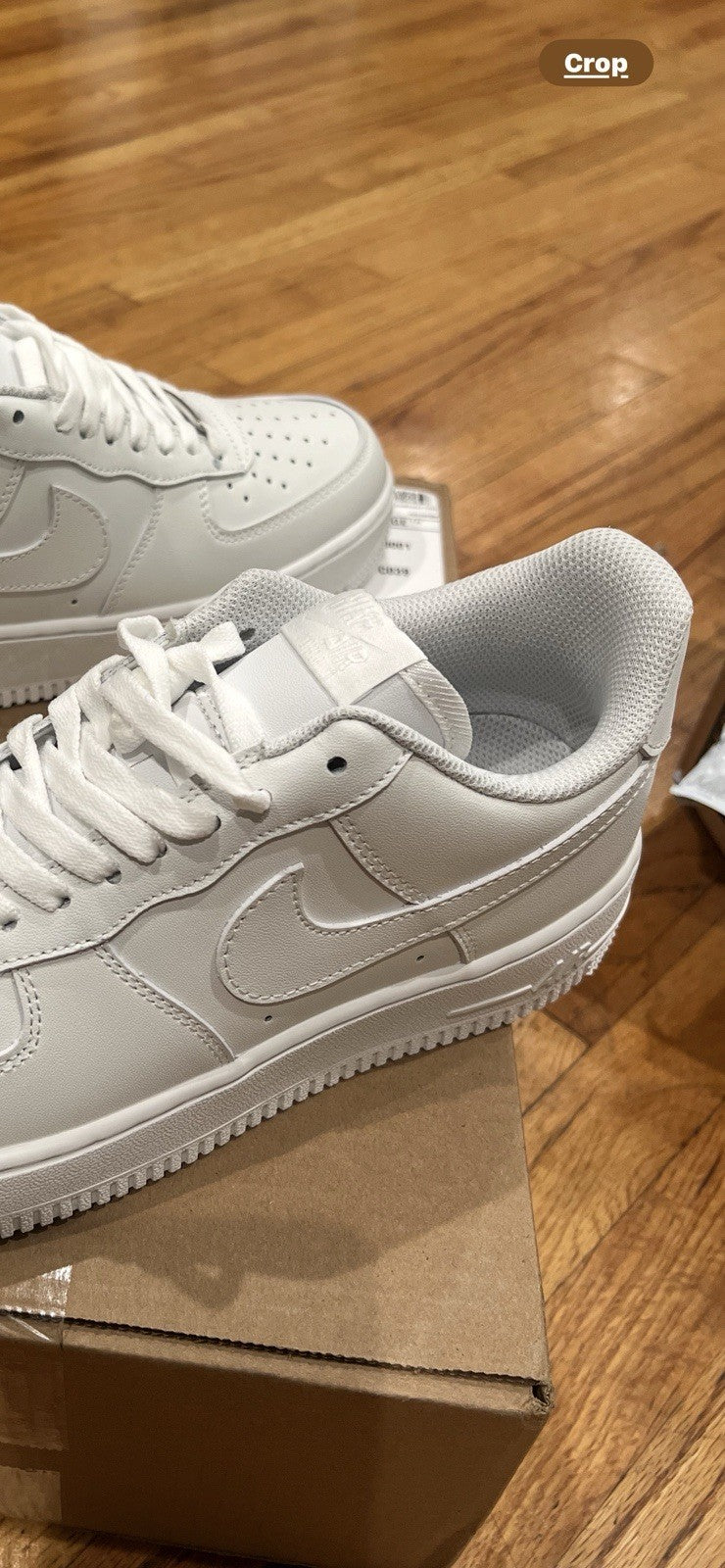 White Nike Air Force 1 Shadow - men size 9/women size 10.5 (used)