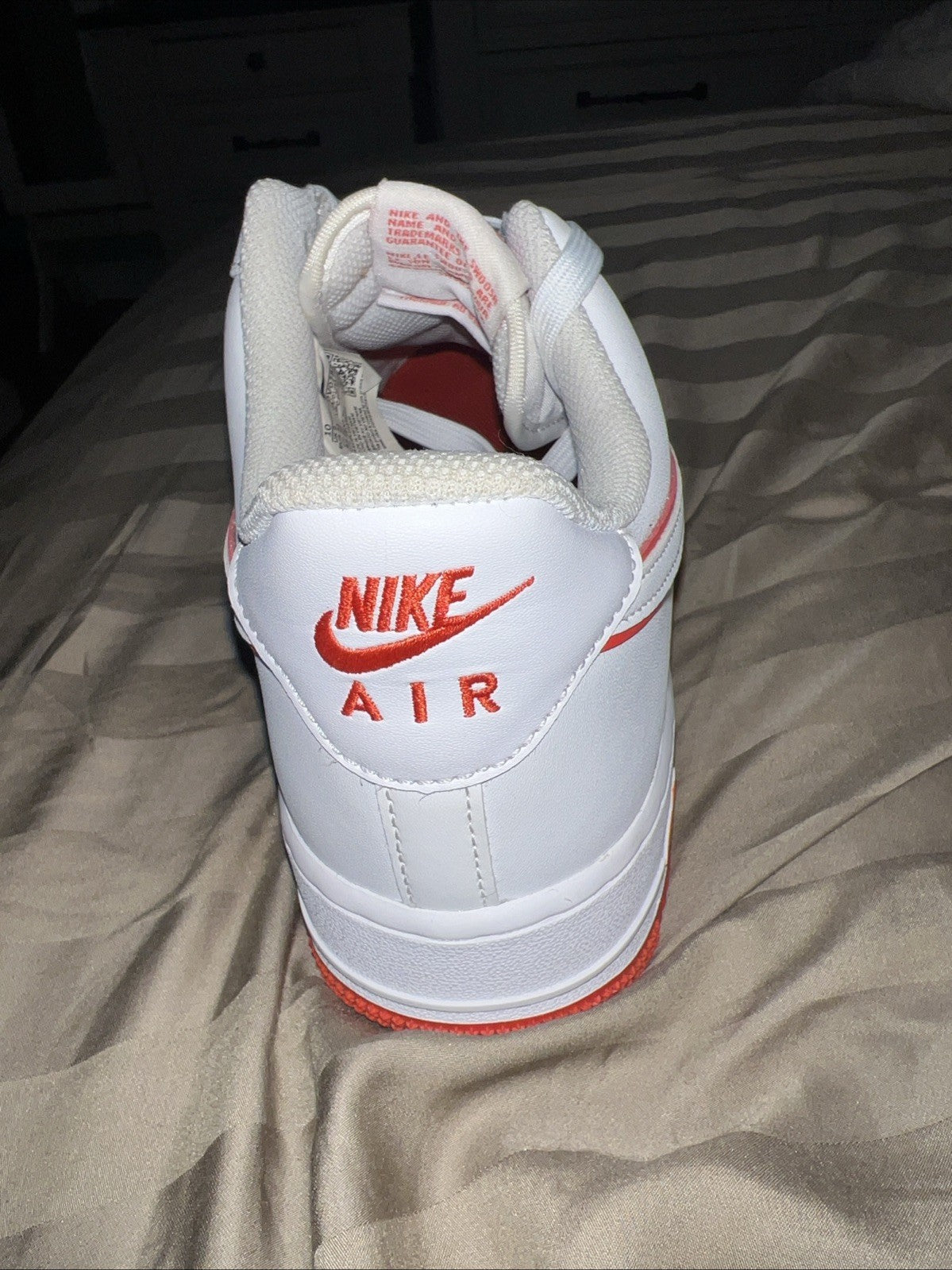 Size 10 - Nike Air Force 1 '07 White Picante Red