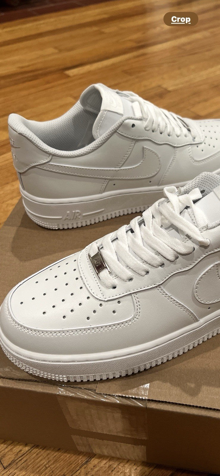 White Nike Air Force 1 Shadow - men size 9/women size 10.5 (used)