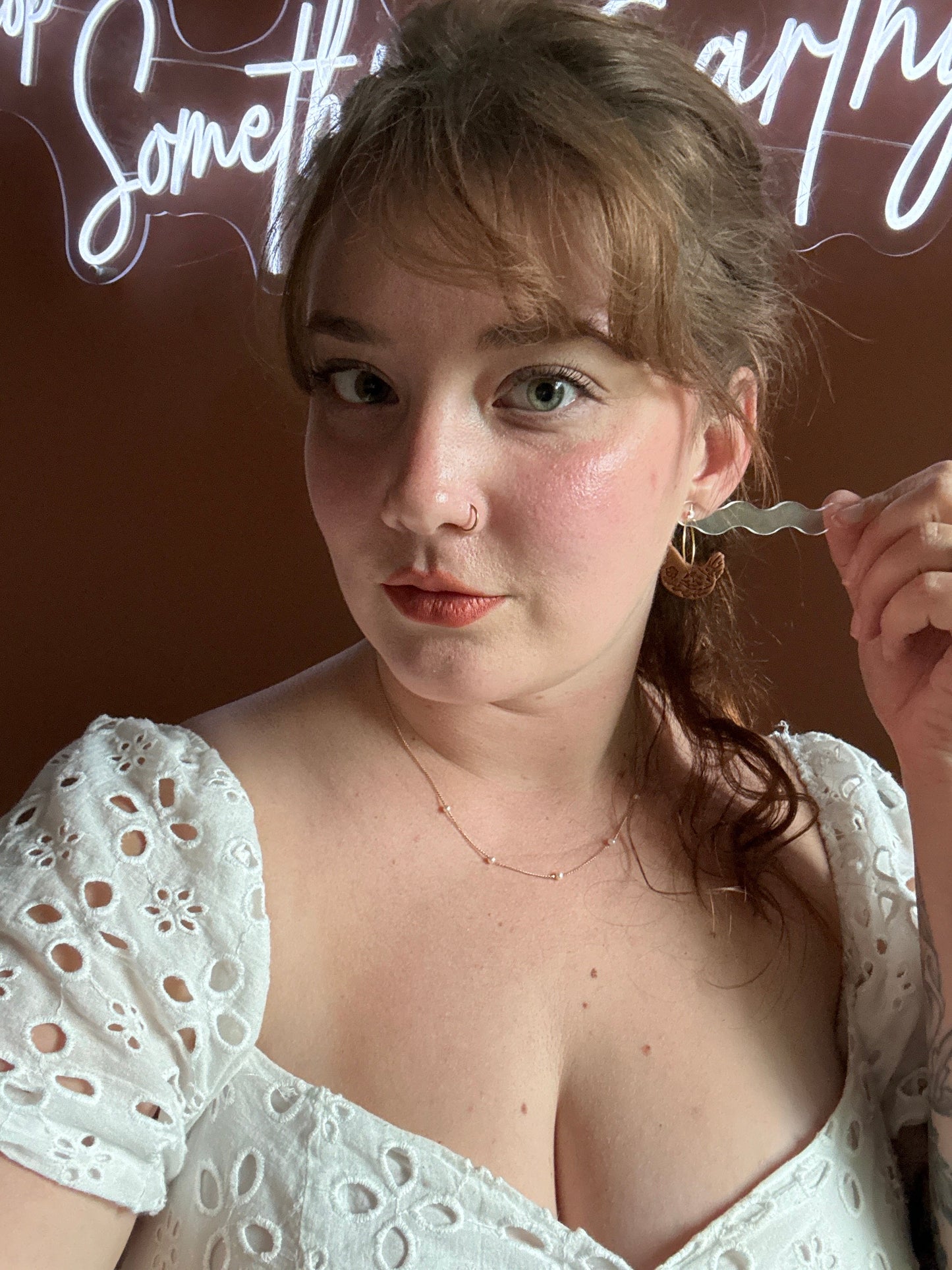 Brown Floral Chicken Hoops