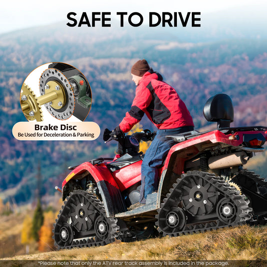 Pair Go Kart ATV UTV Buggy Quad Rear Wheel Snow Rubber Sand Tracks Snowmobile Rough Tire Surface  for Gasoline Motor, Snowmobile