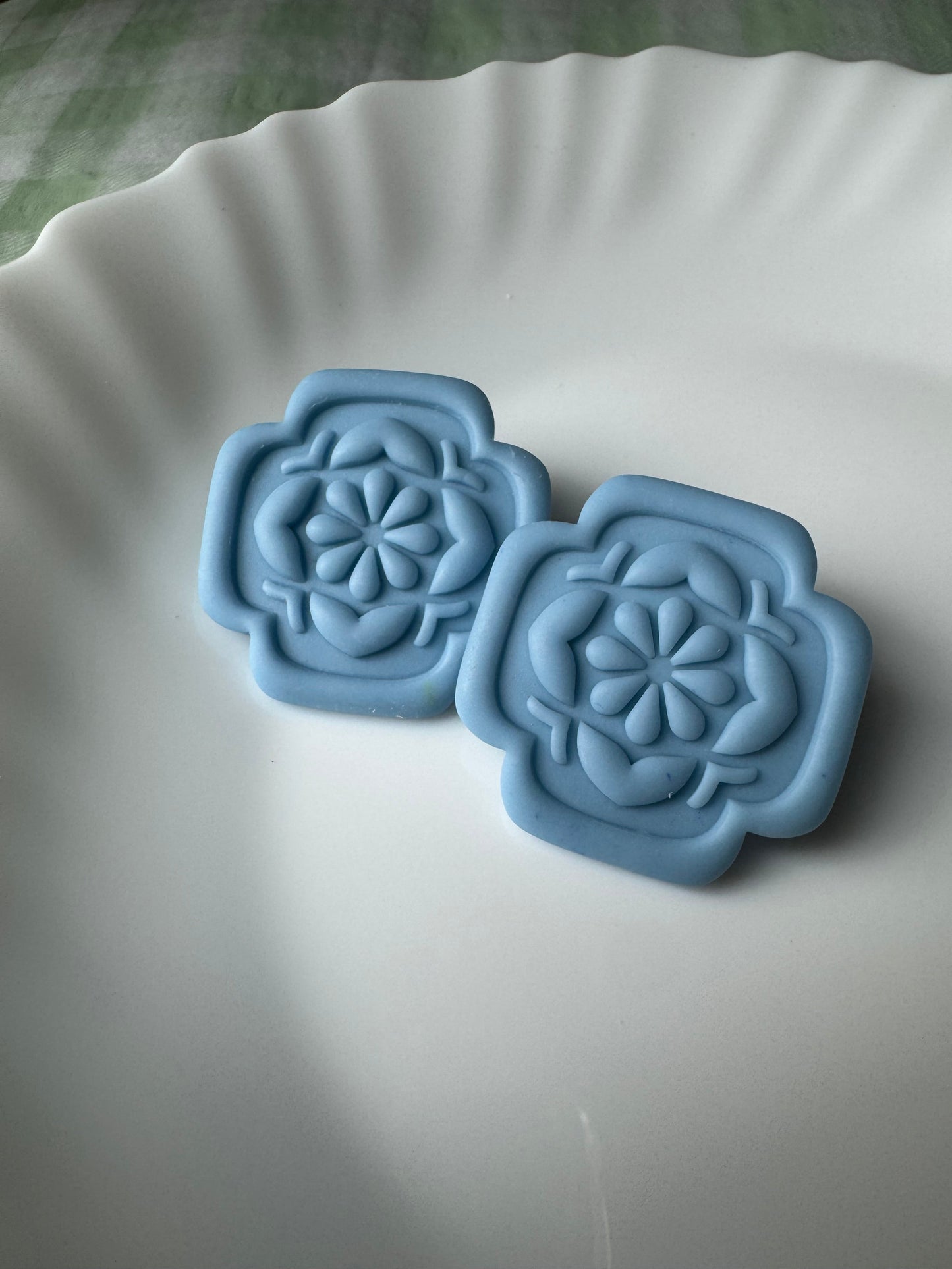 Heirloom Statement Studs, Blue