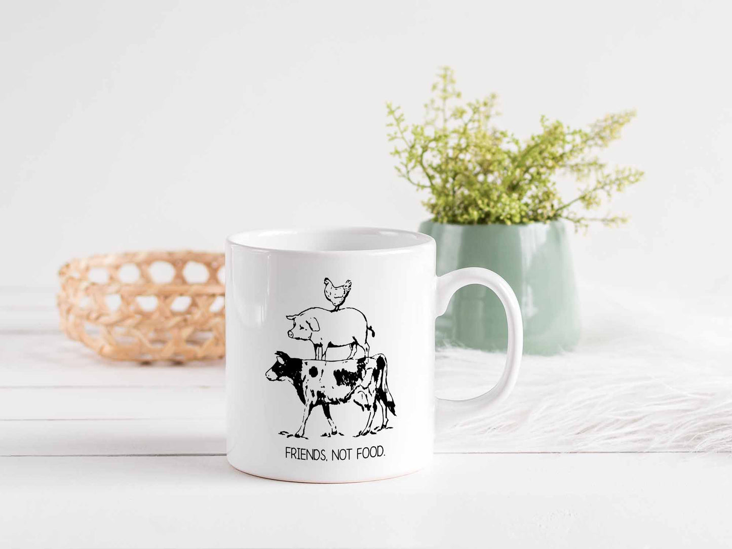 Friends Not Food Coffee Mug
