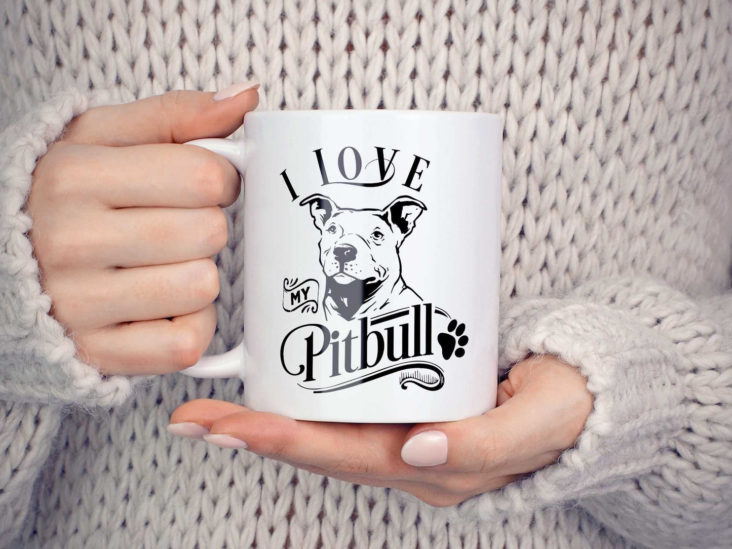 I Love My Pitbull Coffee Mug
