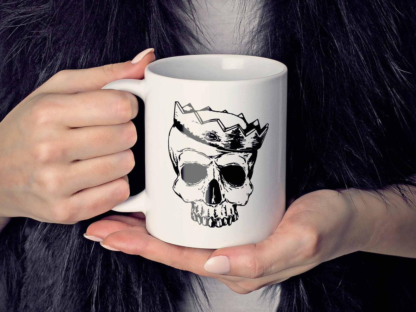 Crown Skull Coffee Mug