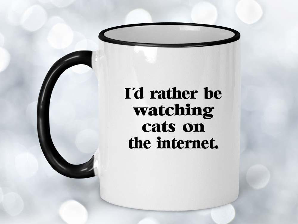 I'd Rather Be Watching Cats Coffee Mug