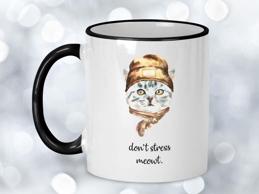 Don't Stress Meowt Cool Cat Coffee Mug