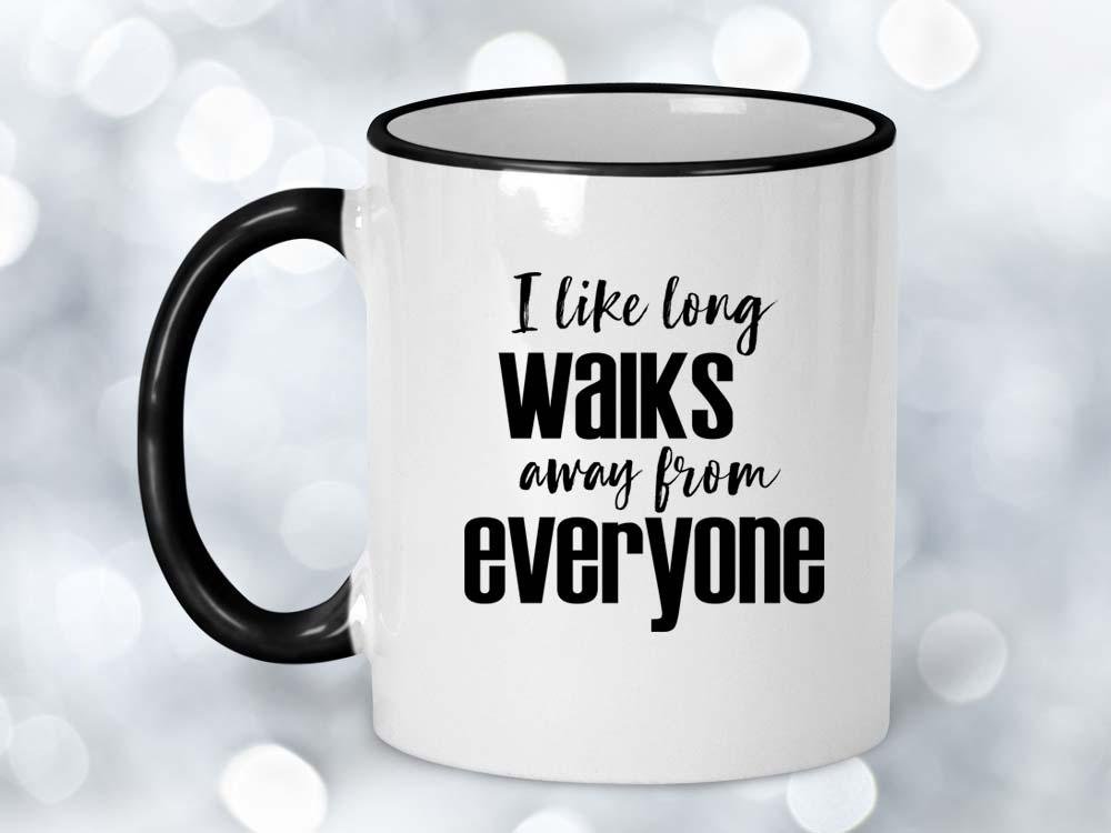 I Like Long Walks Coffee Mug